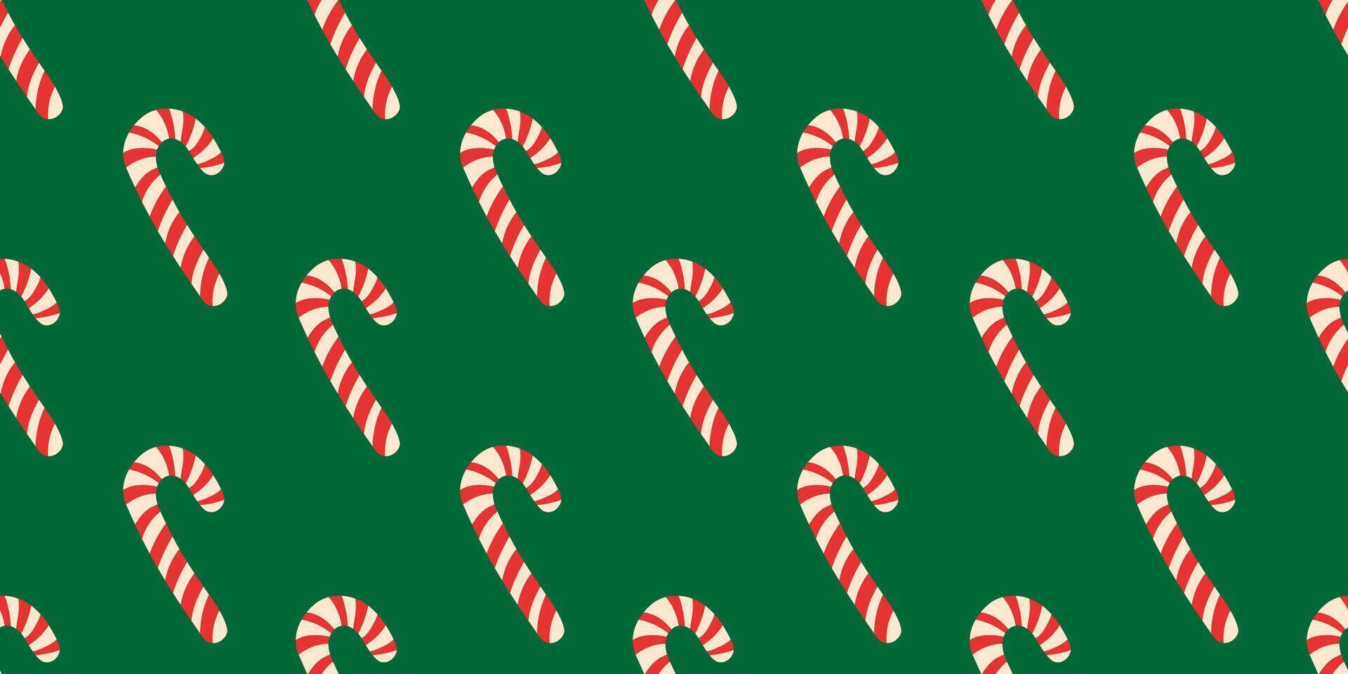 Seamless pattern with christmas cane vector