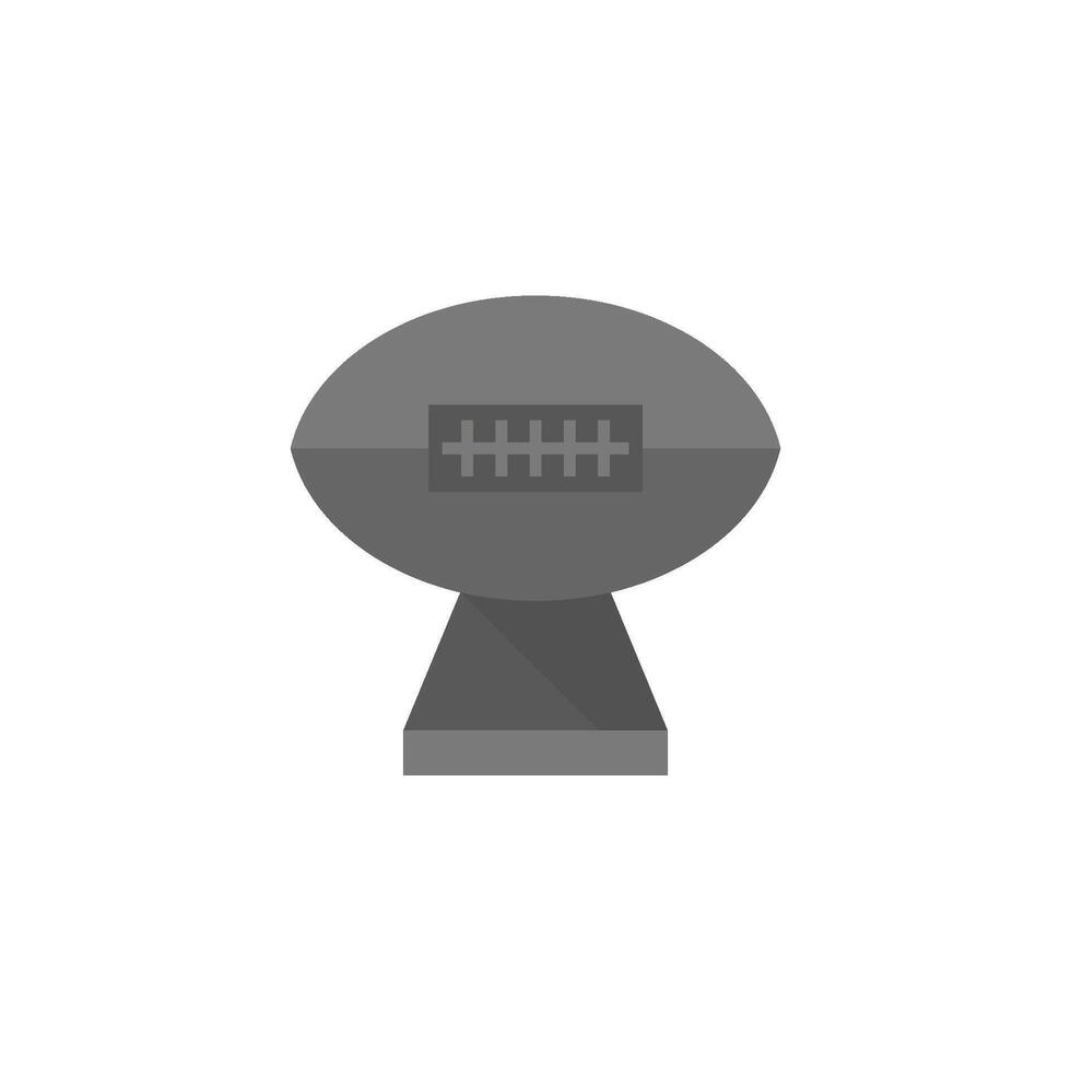 American football trophy icon in flat color style. Winner, champion vector