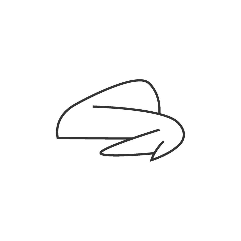 Chicken wing icon in thin outline style vector