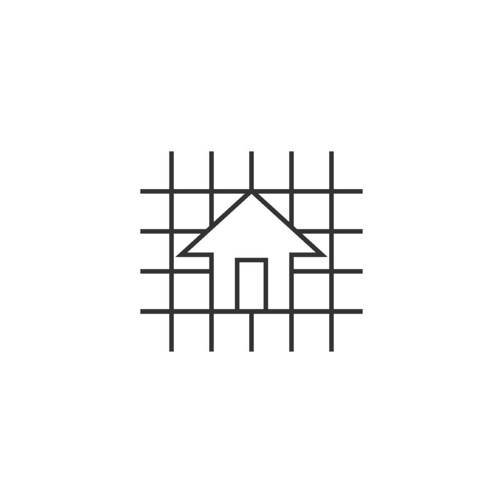 Blueprint icon in thin outline style vector