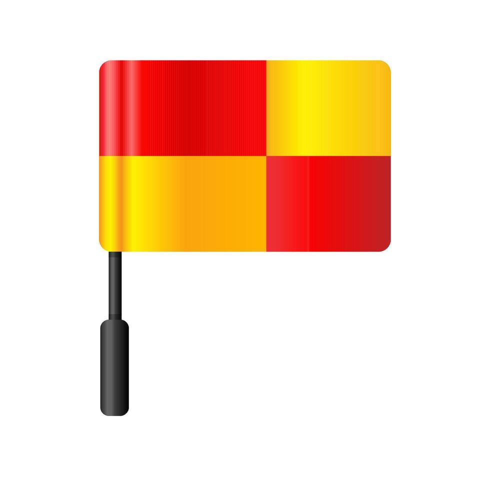 Lineman flag icon in color. soccer game referee assistant vector