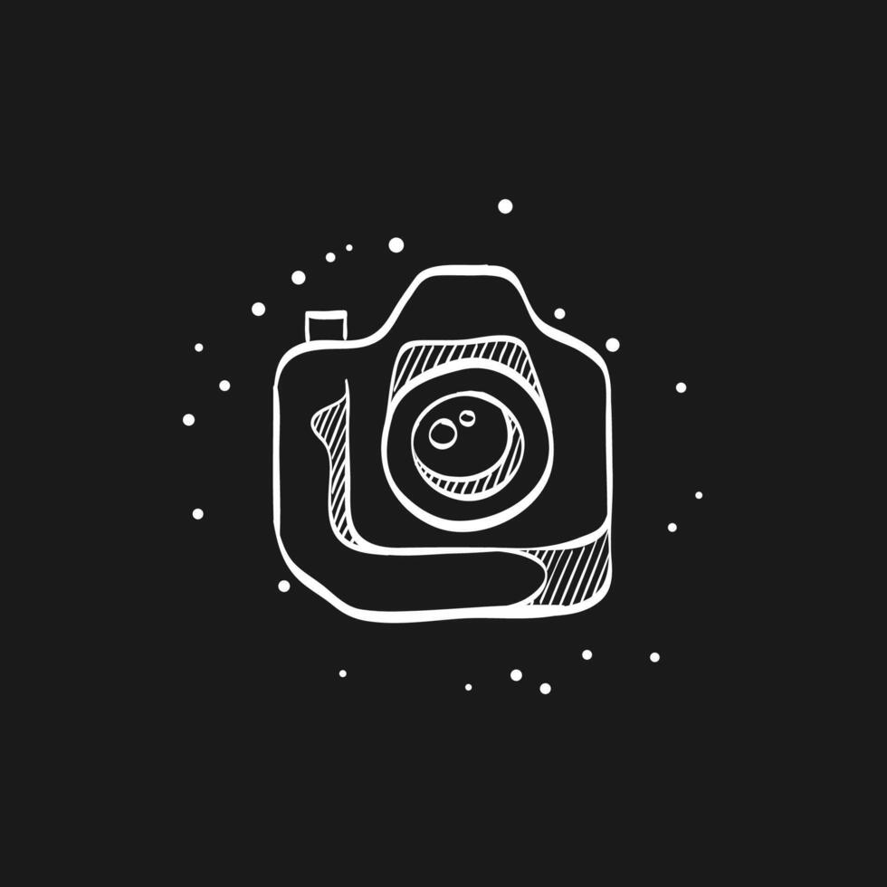 Camera doodle sketch illustration vector