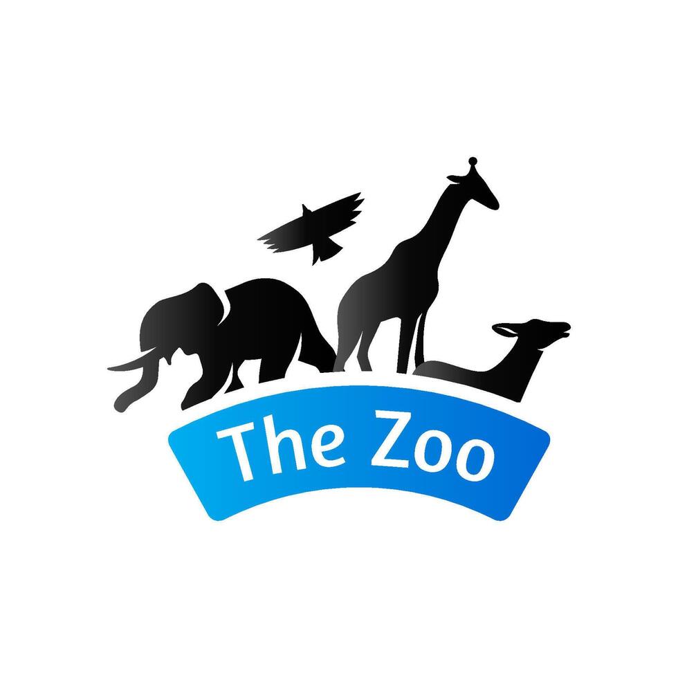 zoo portón icono en dúo tono color. animal parque parque vector