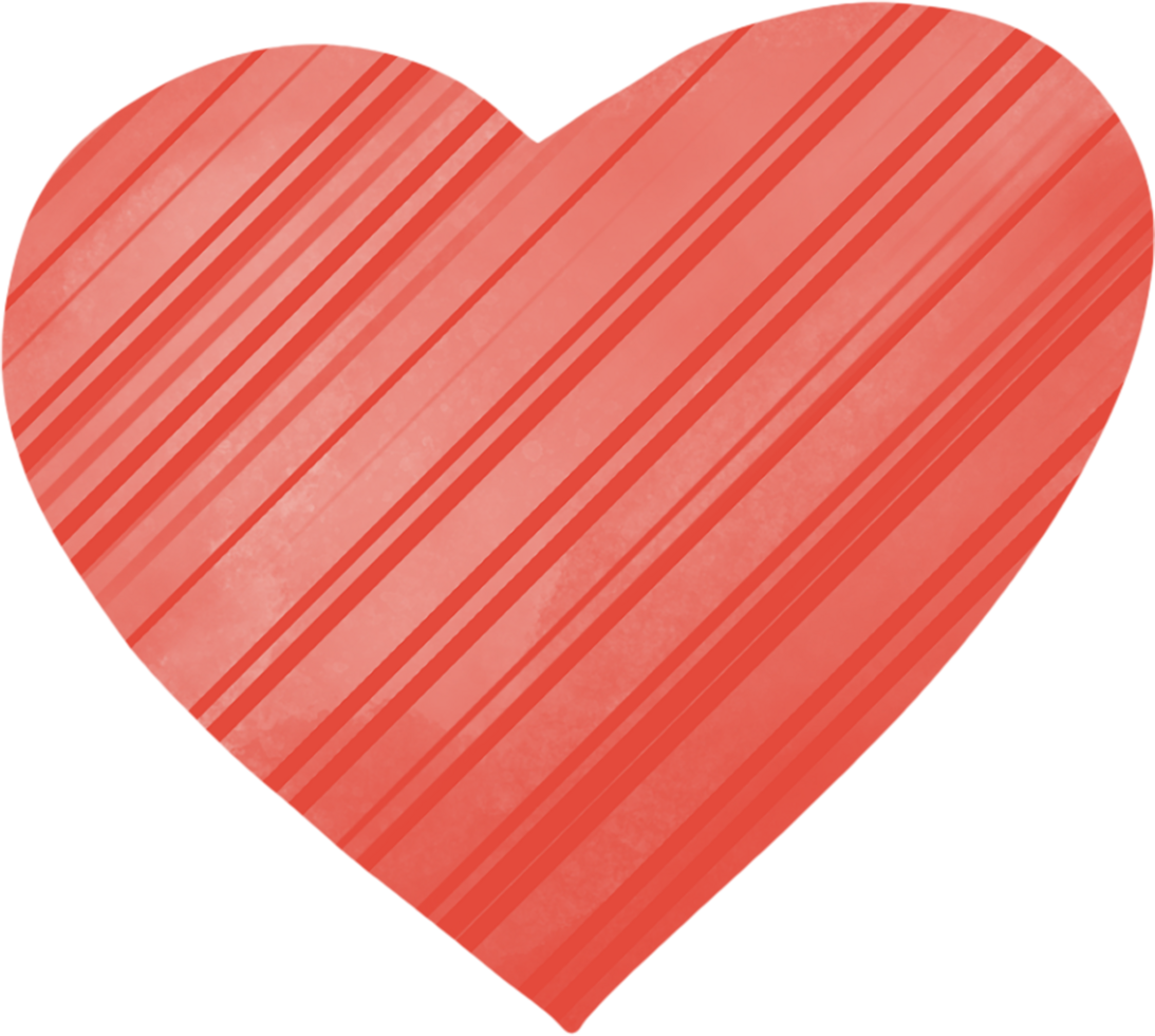 Red heart clipart png isolated