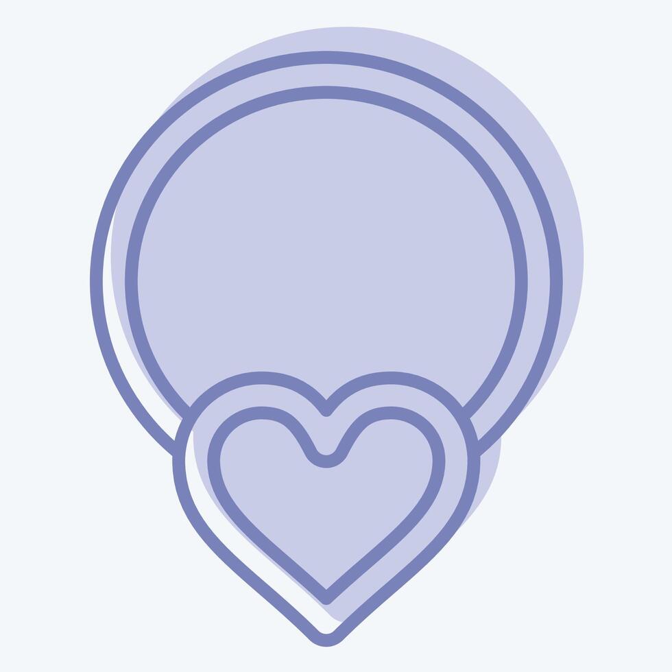 Icon Necklace. related to Ring symbol. two tone style. simple design editable. simple illustration vector