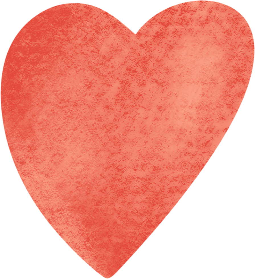 Red heart clipart png isolated