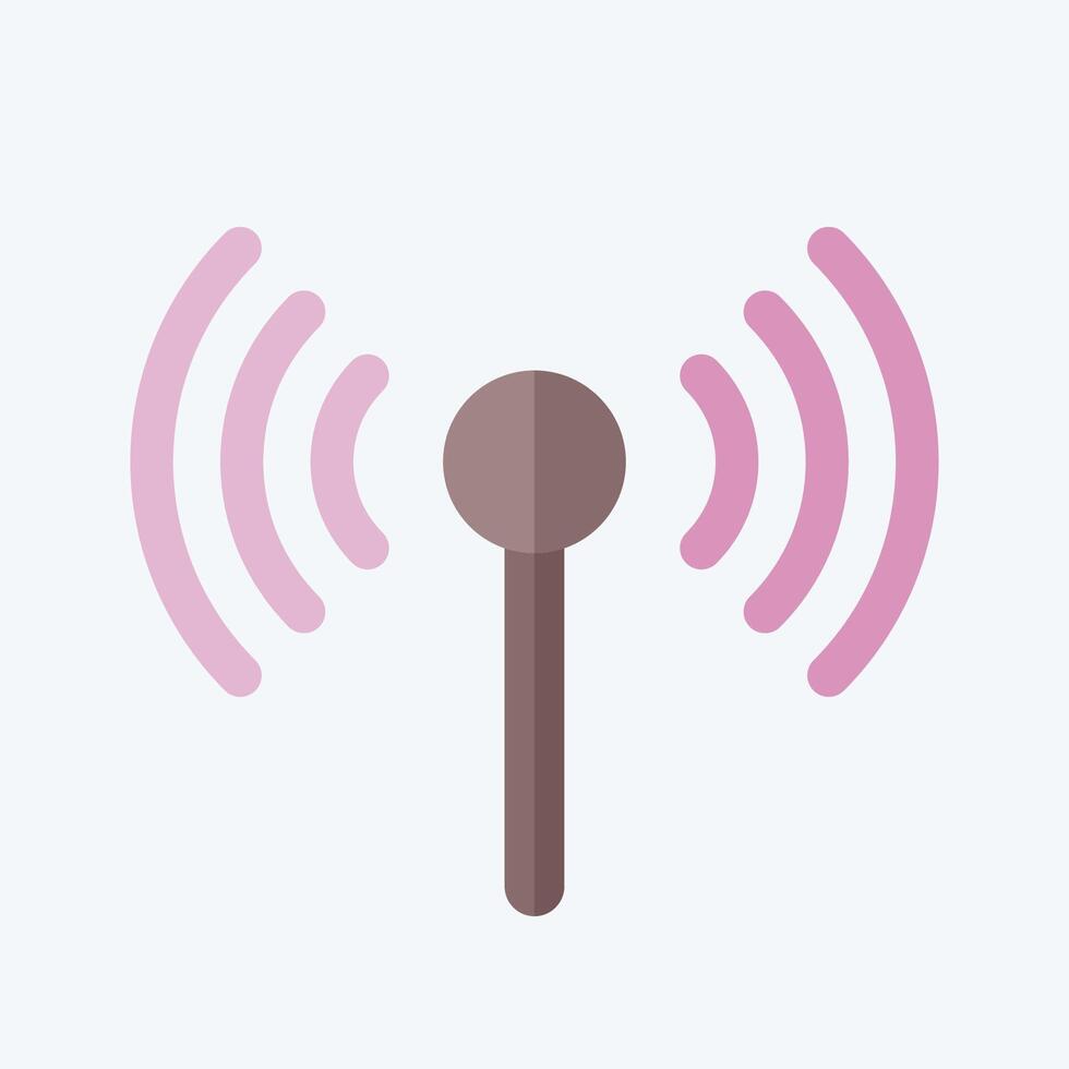 Icon Signal Stream. related to Podcast symbol. flat style. simple design editable. simple illustration vector