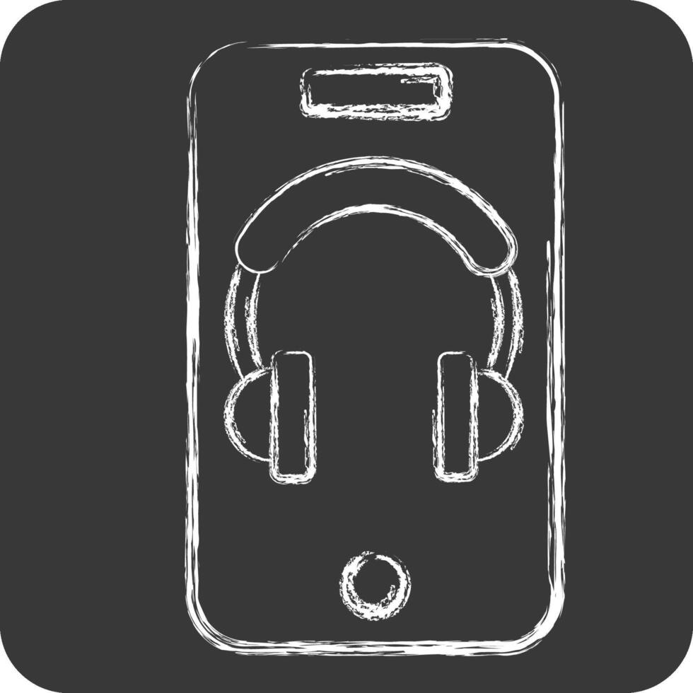 Icon App. related to Podcast symbol. chalk Style. simple design editable. simple illustration vector