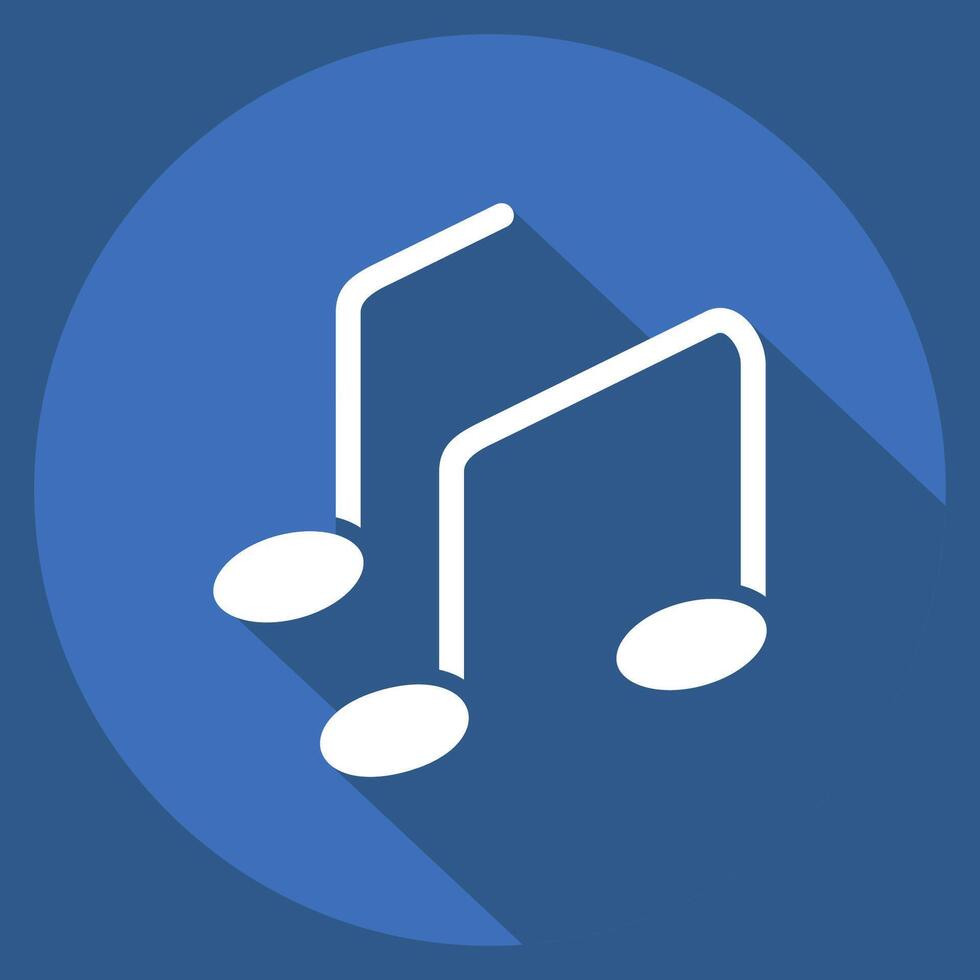 Icon Notes. related to Podcast symbol. long shadow style. simple design editable. simple illustration vector