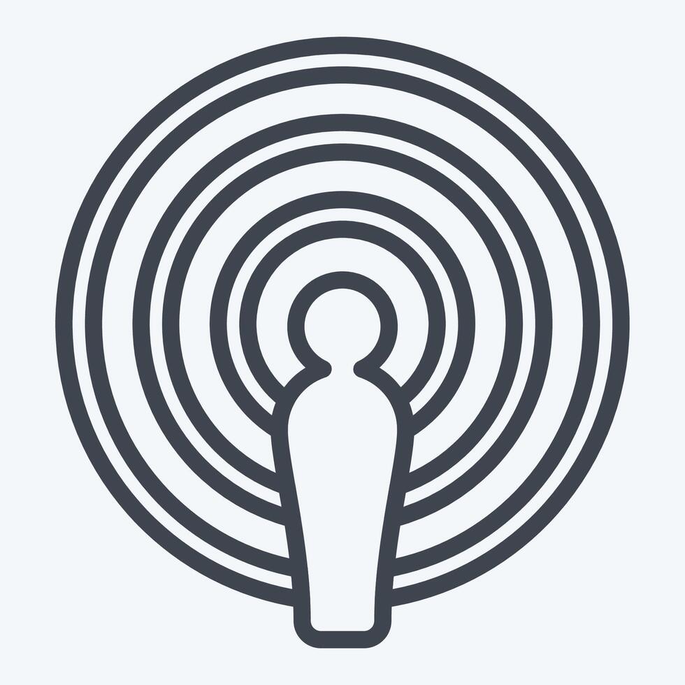 Icon Podcast. related to Podcast symbol. line style. simple design editable. simple illustration vector