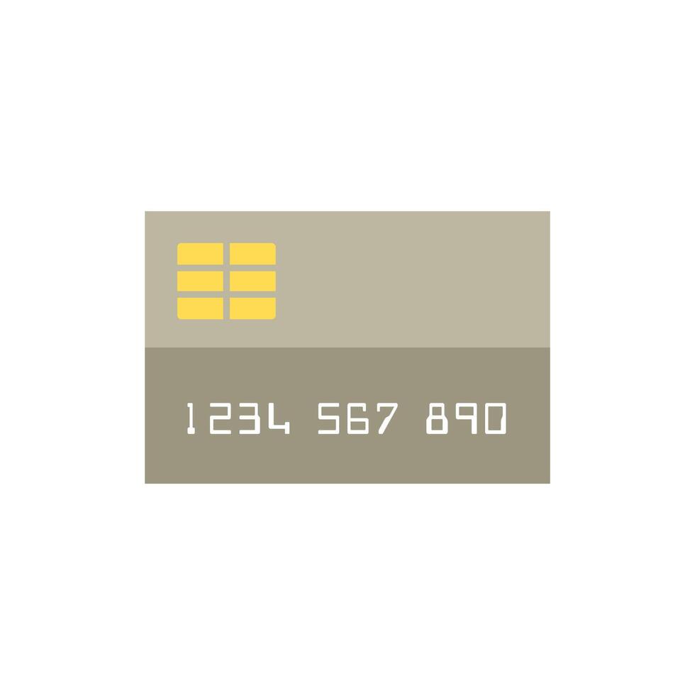 Credit card icon in flat color style. Money buying shopping sale vector