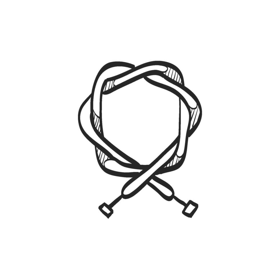 Hand drawn sketch icon bicycle cable vector