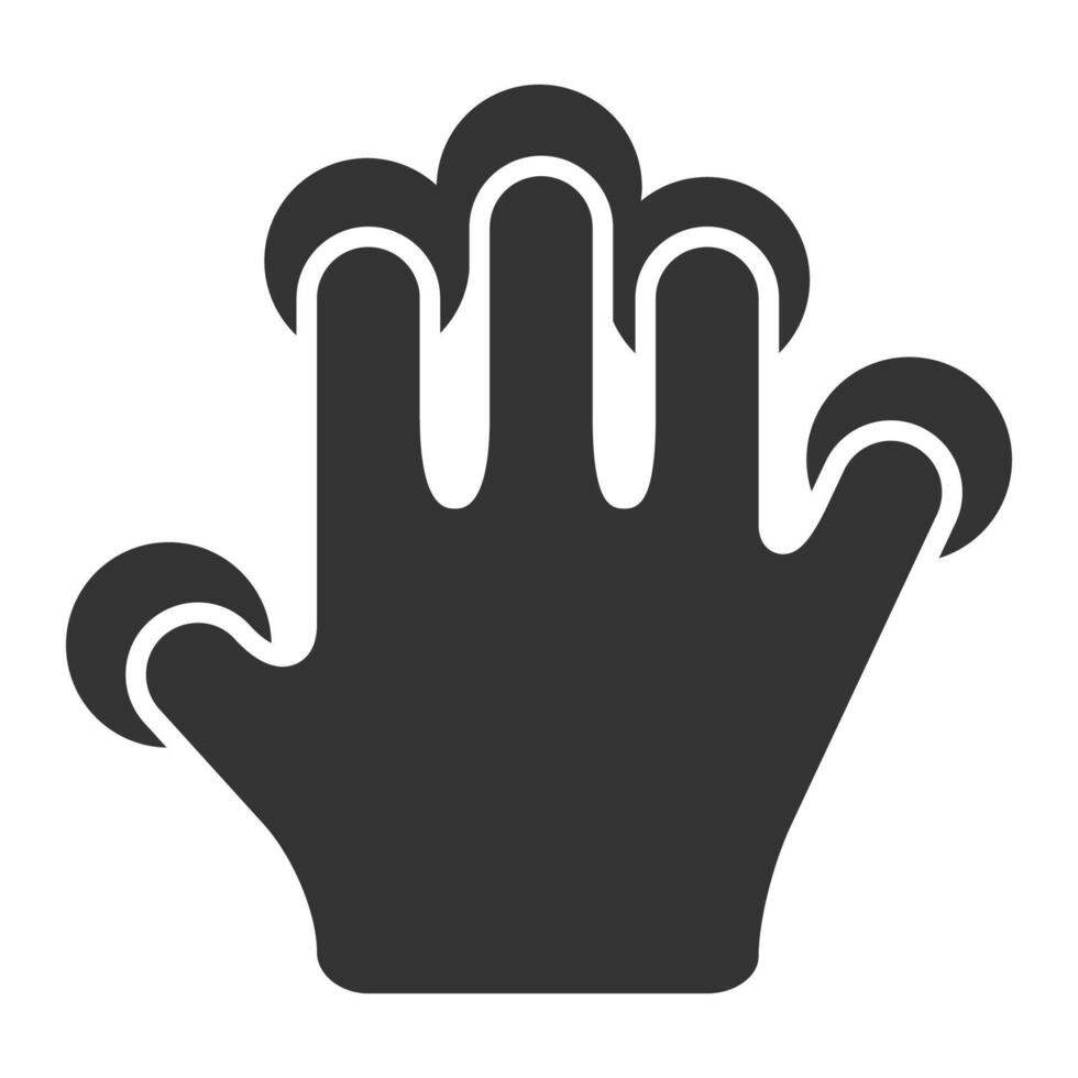 Black and white icon gesture vector