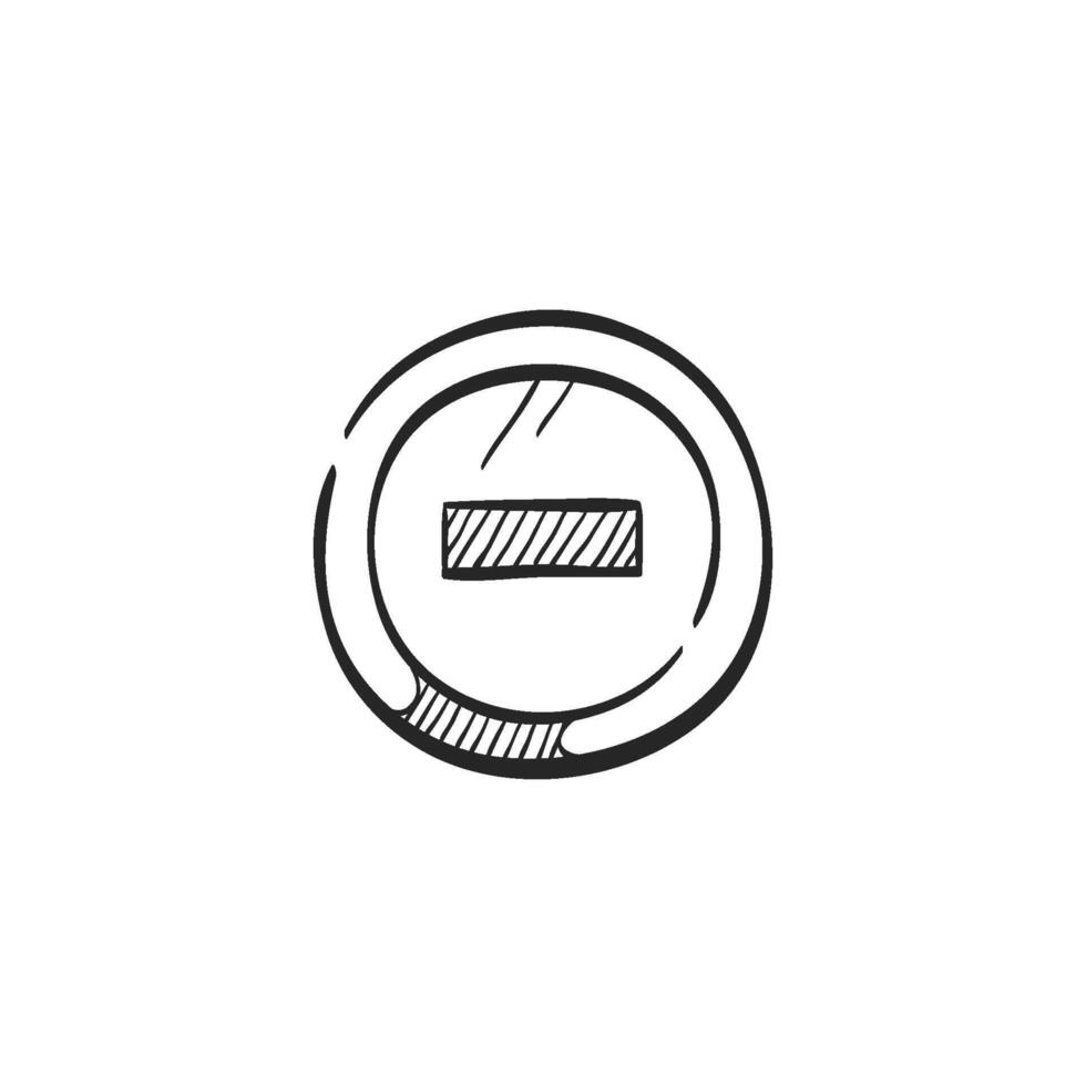 Hand drawn sketch icon stop sign vector