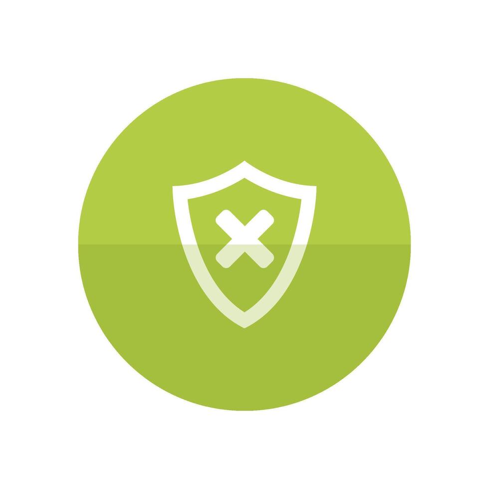 Shield icon in flat color circle style. Protection, computer virus, antivirus vector