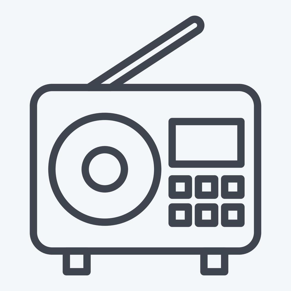 Icon Radio. related to Podcast symbol. line style. simple design editable. simple illustration vector