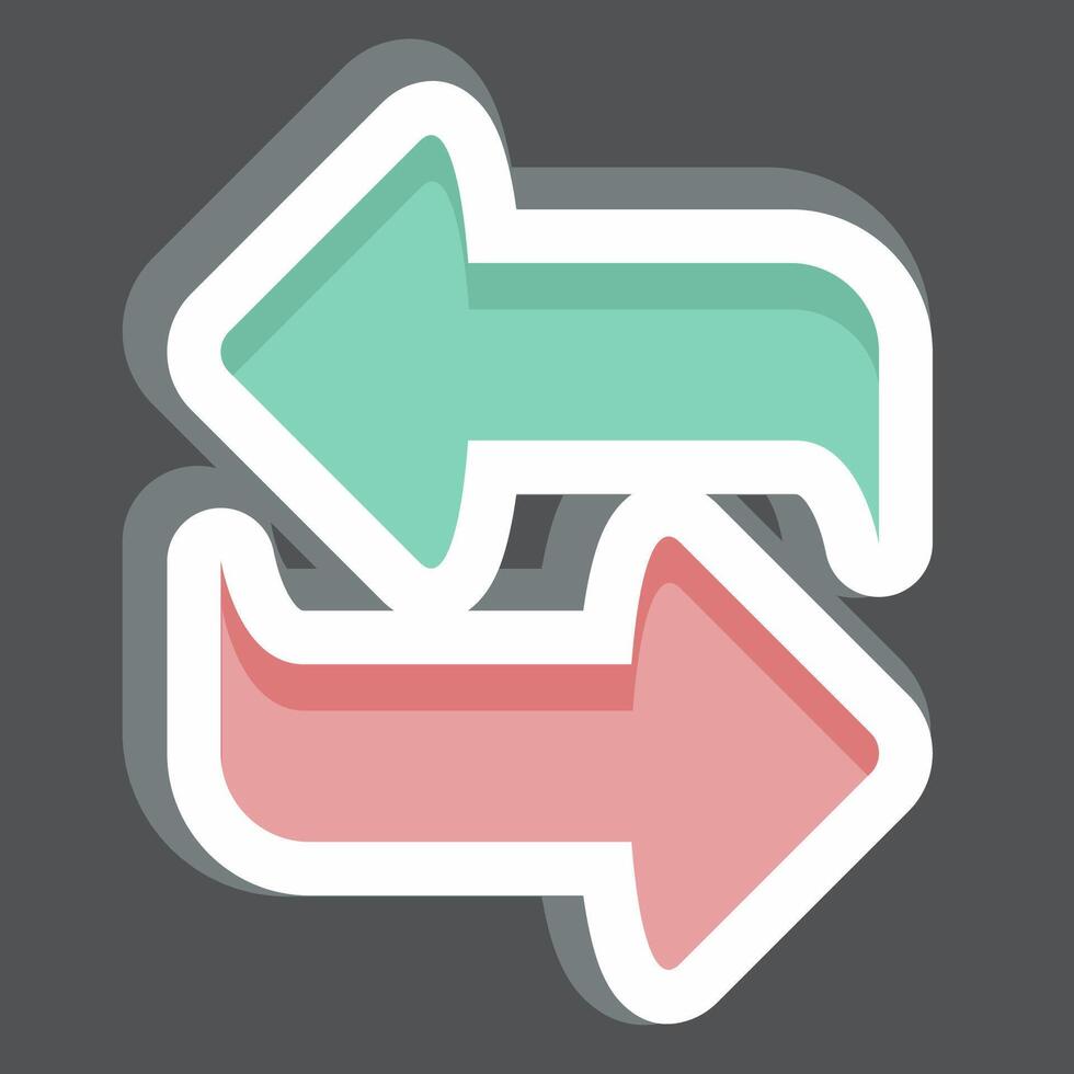 Sticker Repeat. related to Podcast symbol. simple design editable. simple illustration vector