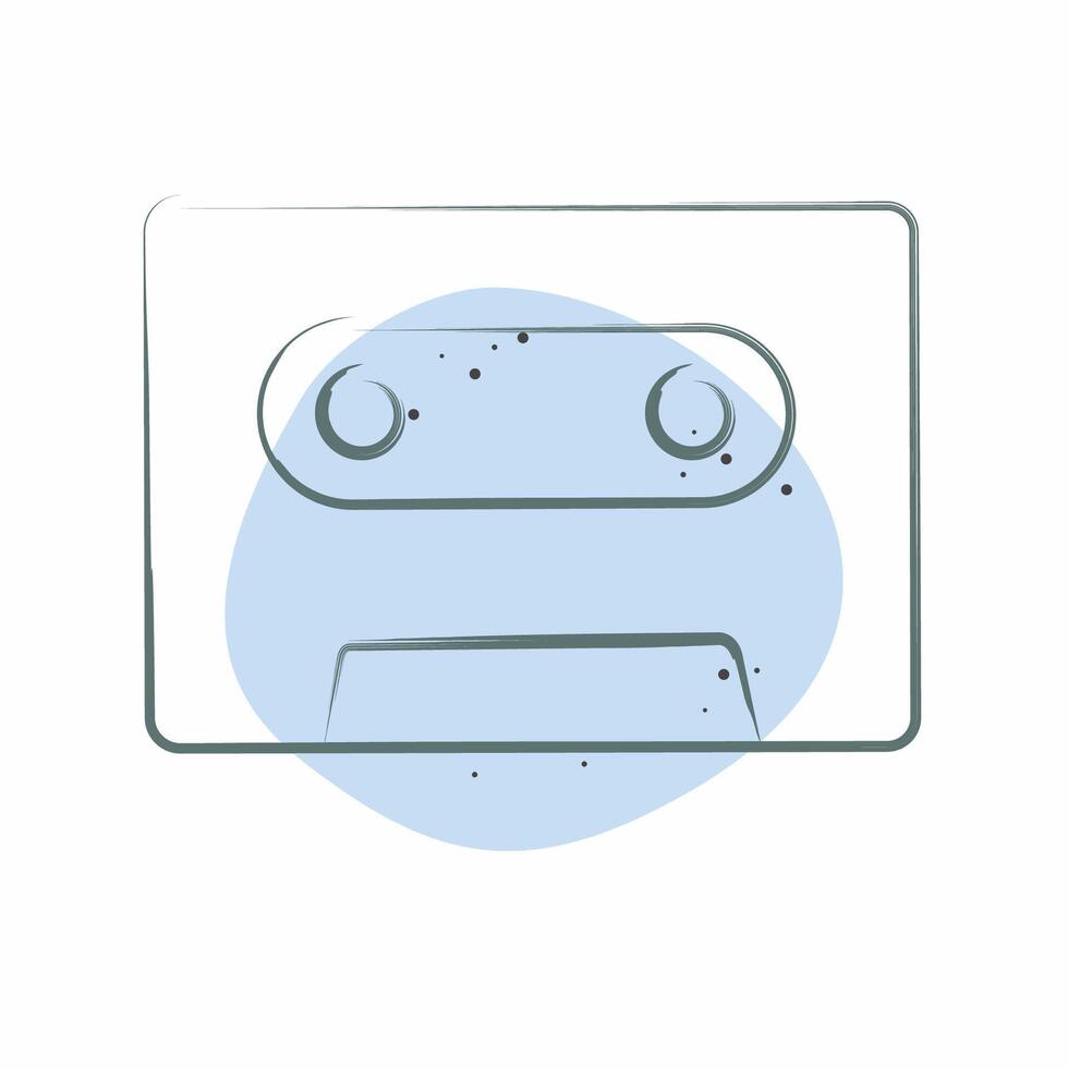 Icon Tape. related to Podcast symbol. Color Spot Style. simple design editable. simple illustration vector