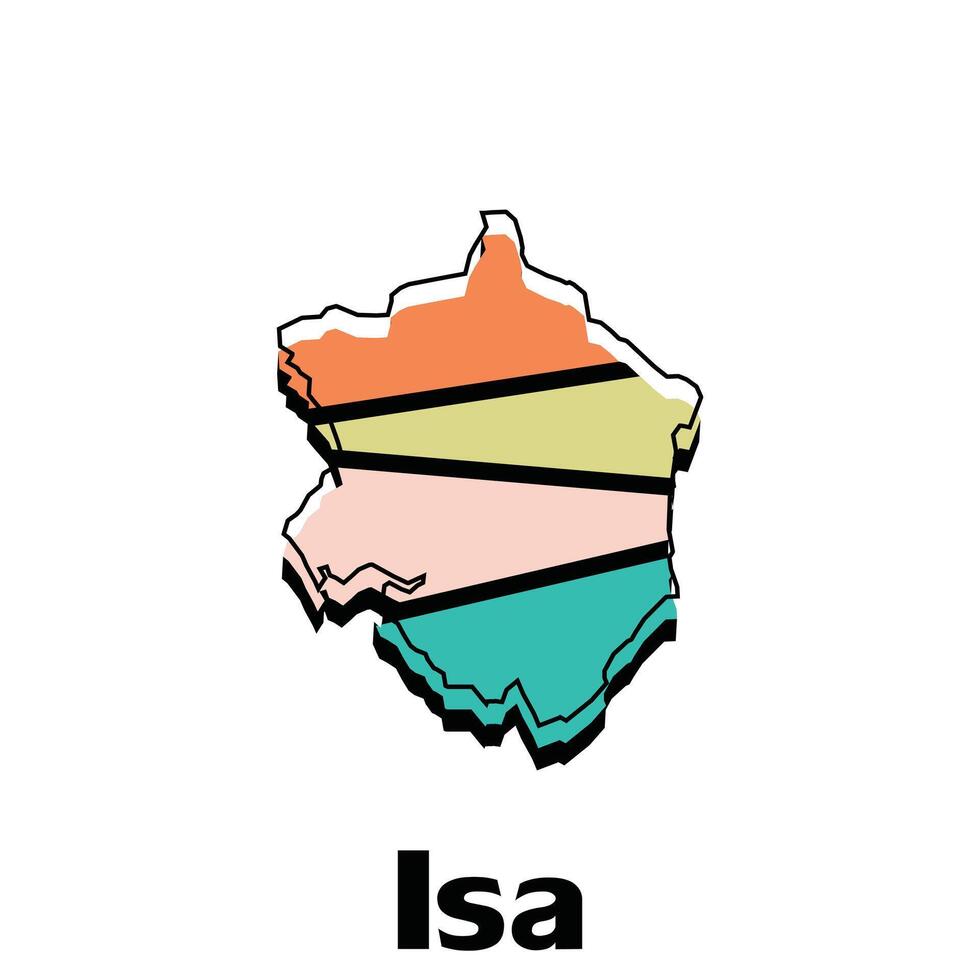 Isa map. Blank vector map of the Country. Borders of Japan for your infographic. Vector illustration. design template