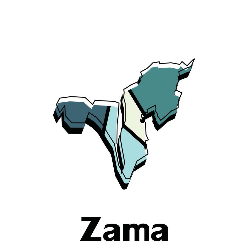 Map of Zama City - japan map and infographic of provinces, political maps of Japan, region of Japan for your company vector