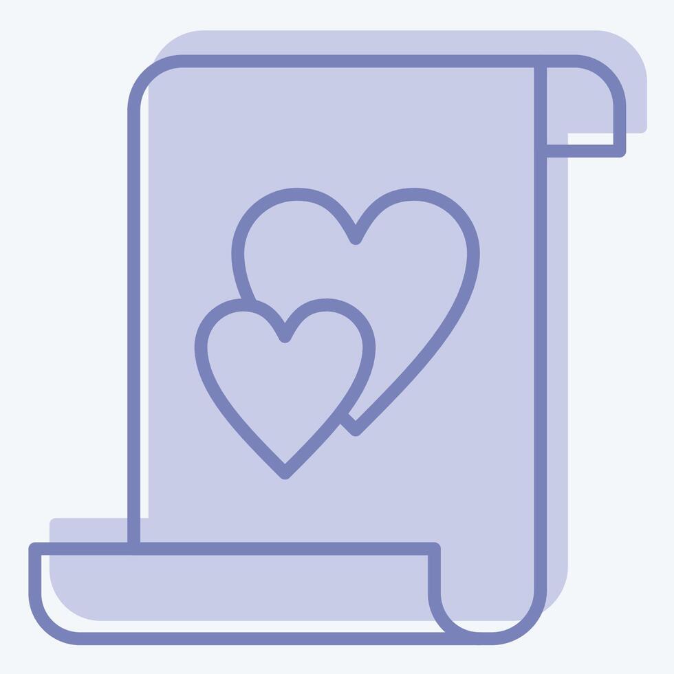 Icon Marriage. related to Ring symbol. two tone style. simple design editable. simple illustration vector