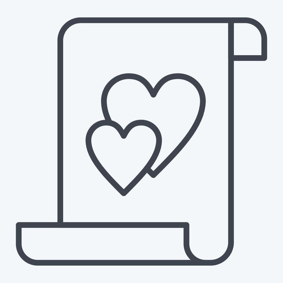 Icon Marriage. related to Ring symbol. line style. simple design editable. simple illustration vector