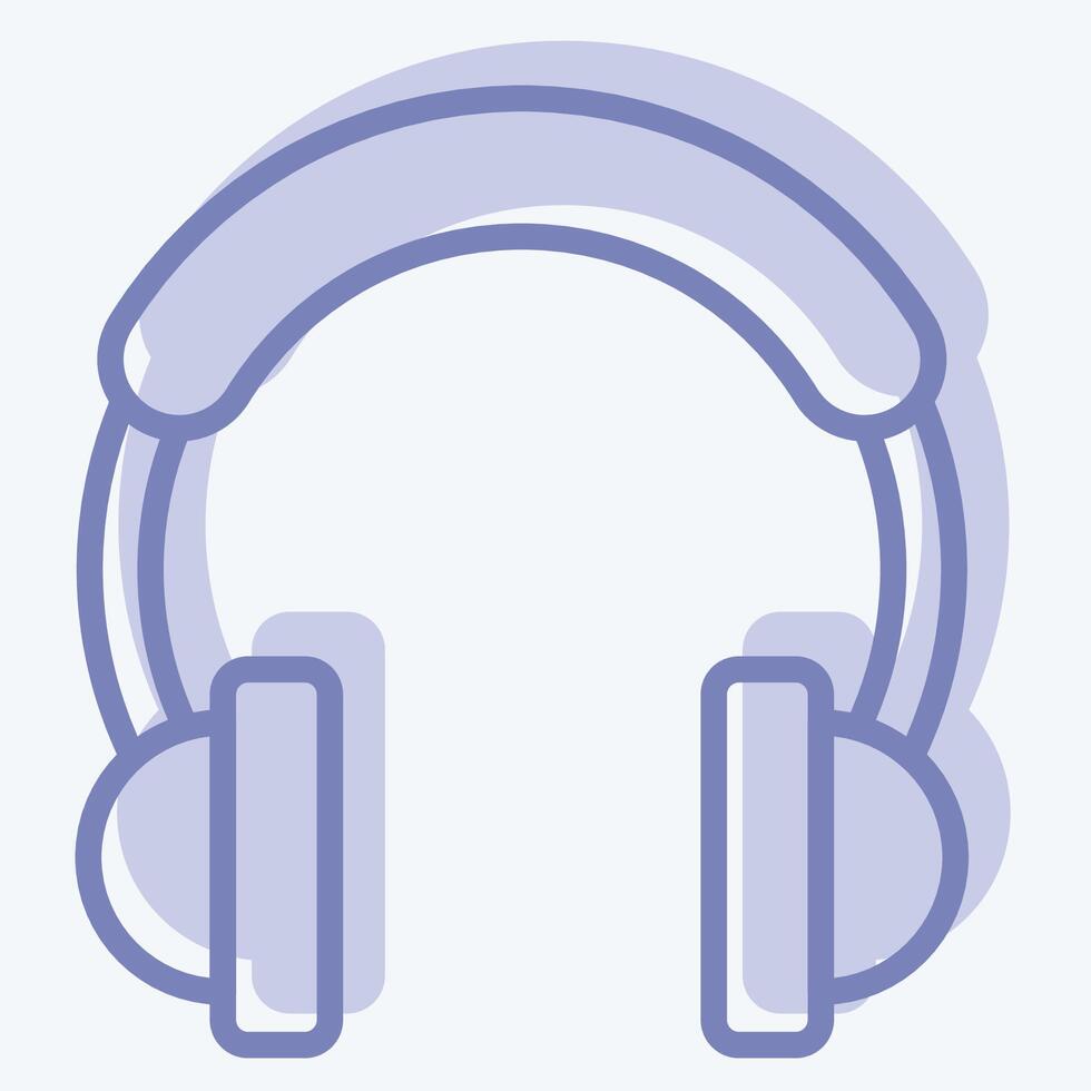 Icon Music. related to Podcast symbol. two tone style. simple design editable. simple illustration vector