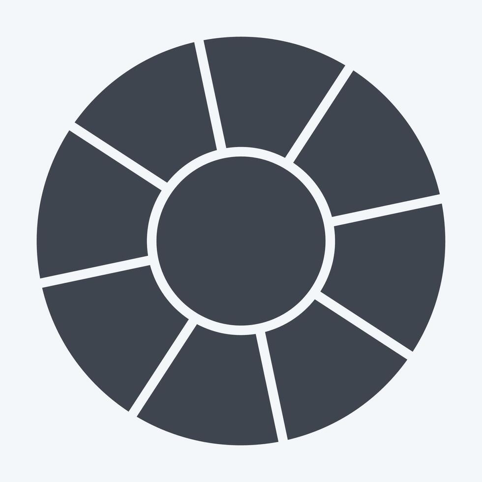 Icon Float. related to Ring symbol. glyph style. simple design editable. simple illustration vector