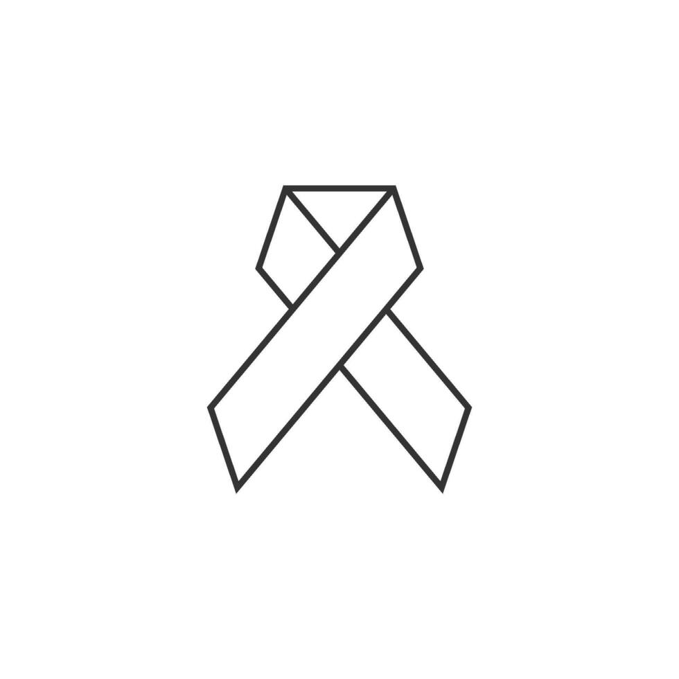 Awareness band icon in thin outline style vector