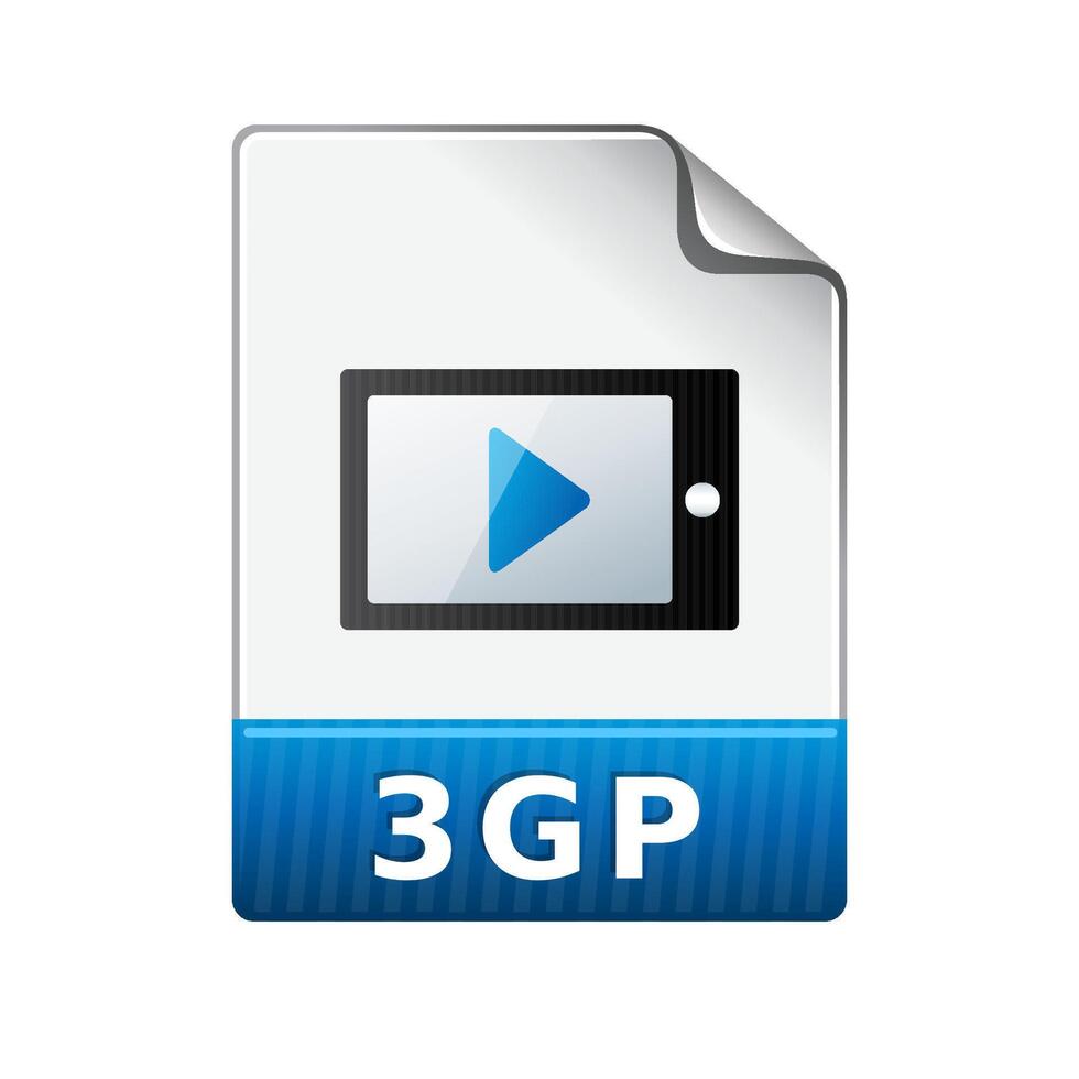 vídeo archivo formato icono en color. computadora datos película vector