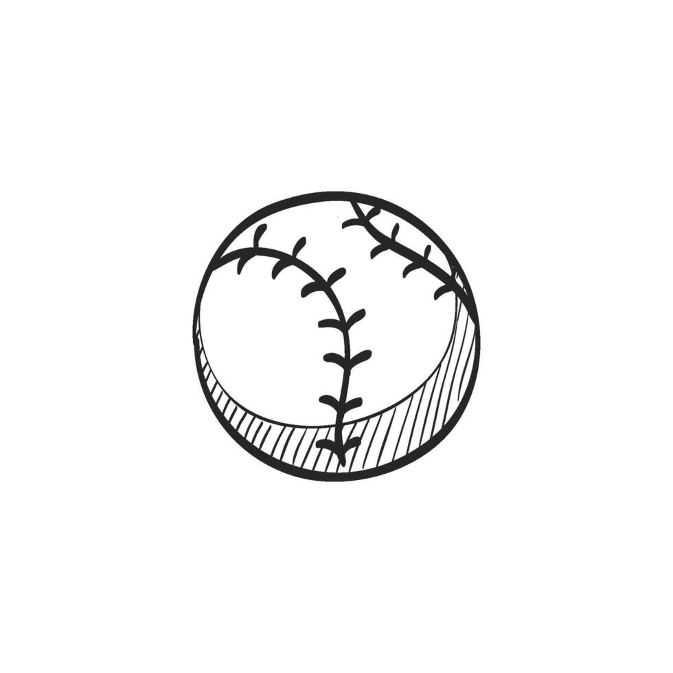 Hand drawn sketch icon baseball vector