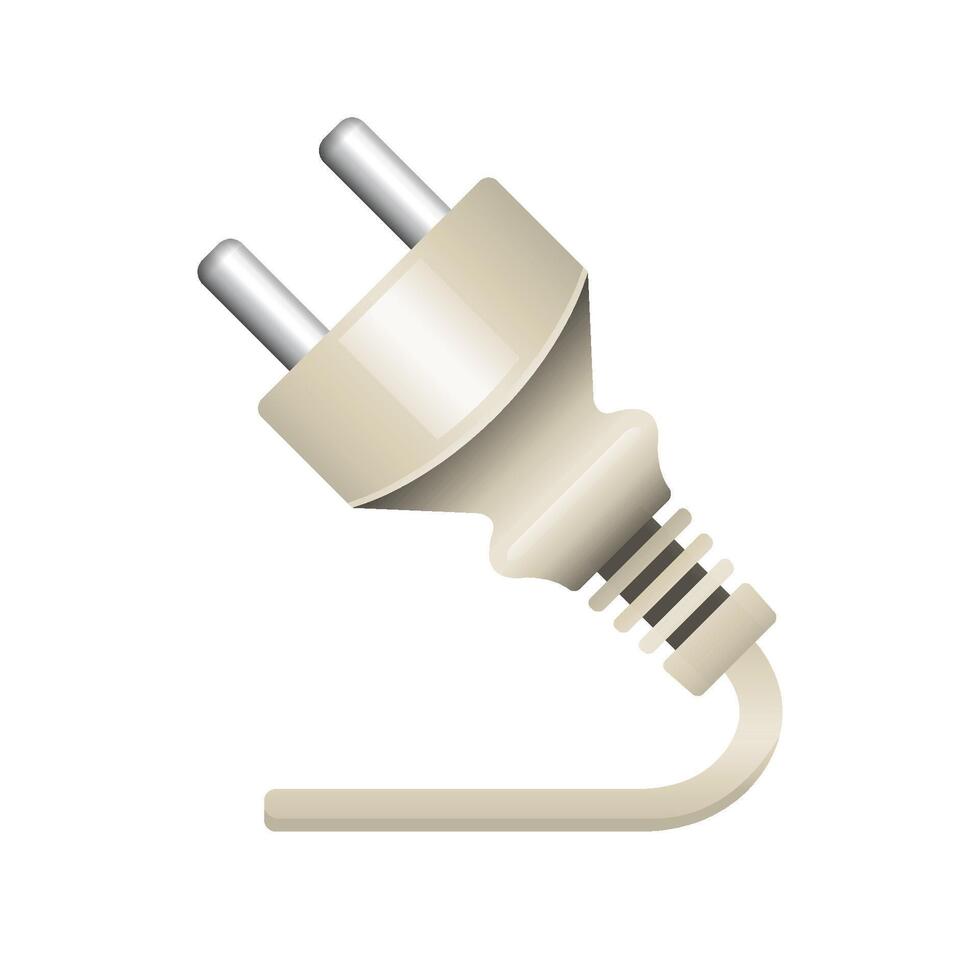 Electric plug icon in color. Electricity connection household vector
