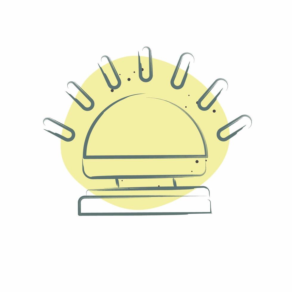 Icon Reception Bell. related to Ring symbol. Color Spot Style. simple design editable. simple illustration vector