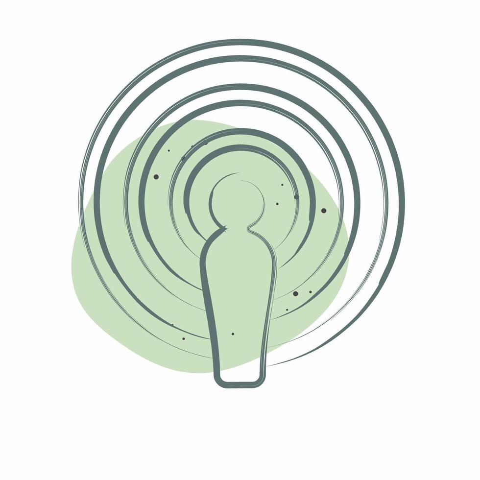 Icon Podcast. related to Podcast symbol. Color Spot Style. simple design editable. simple illustration vector