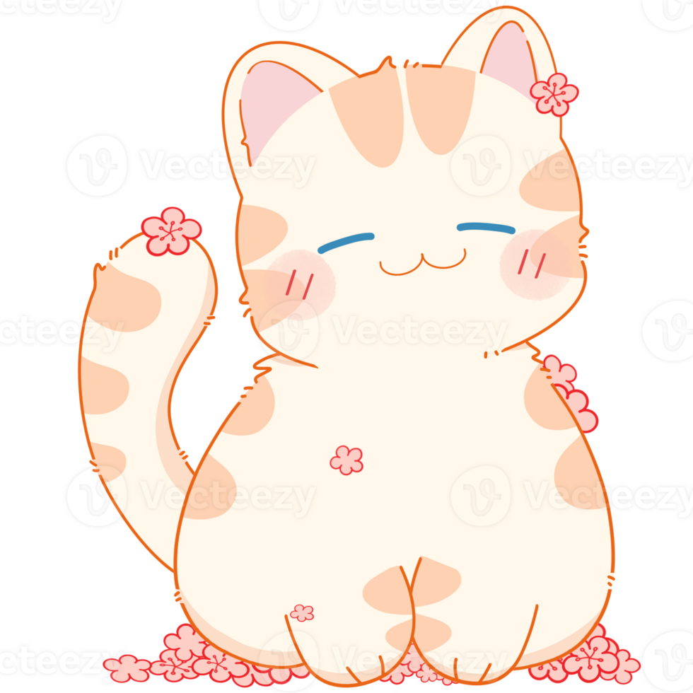 Cat with summer png