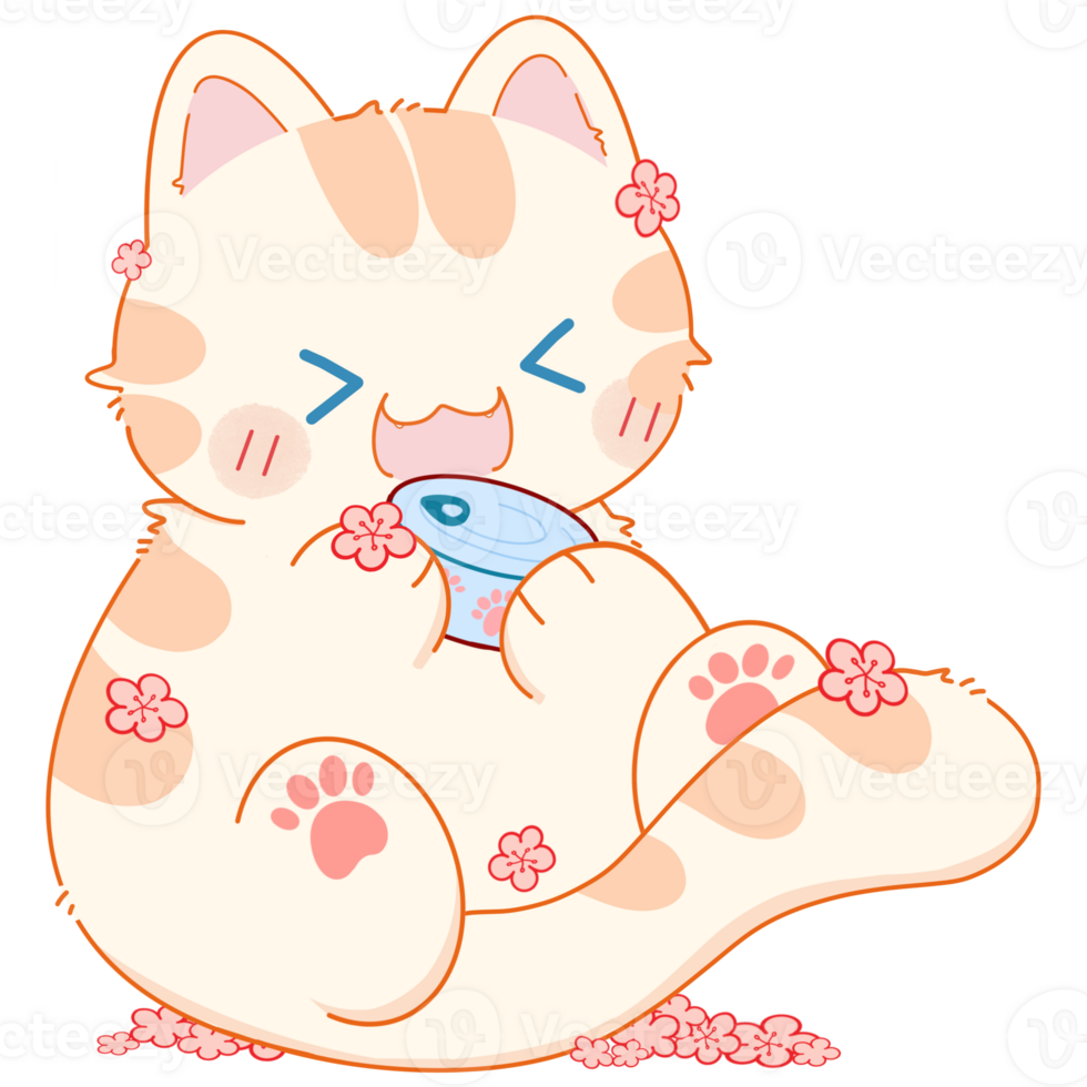 Cat with summer png