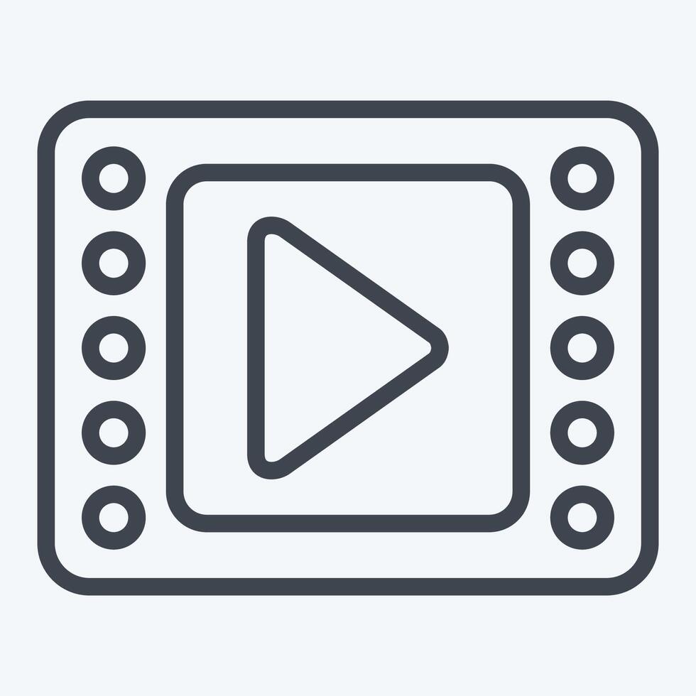 Icon Film. related to Podcast symbol. line style. simple design editable. simple illustration vector