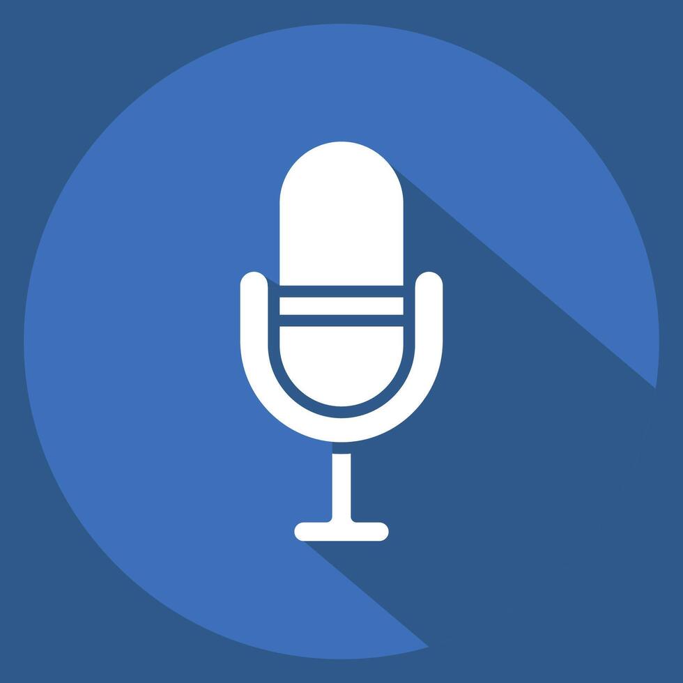 Icon Favourite. related to Podcast symbol. long shadow style. simple design editable. simple illustration vector