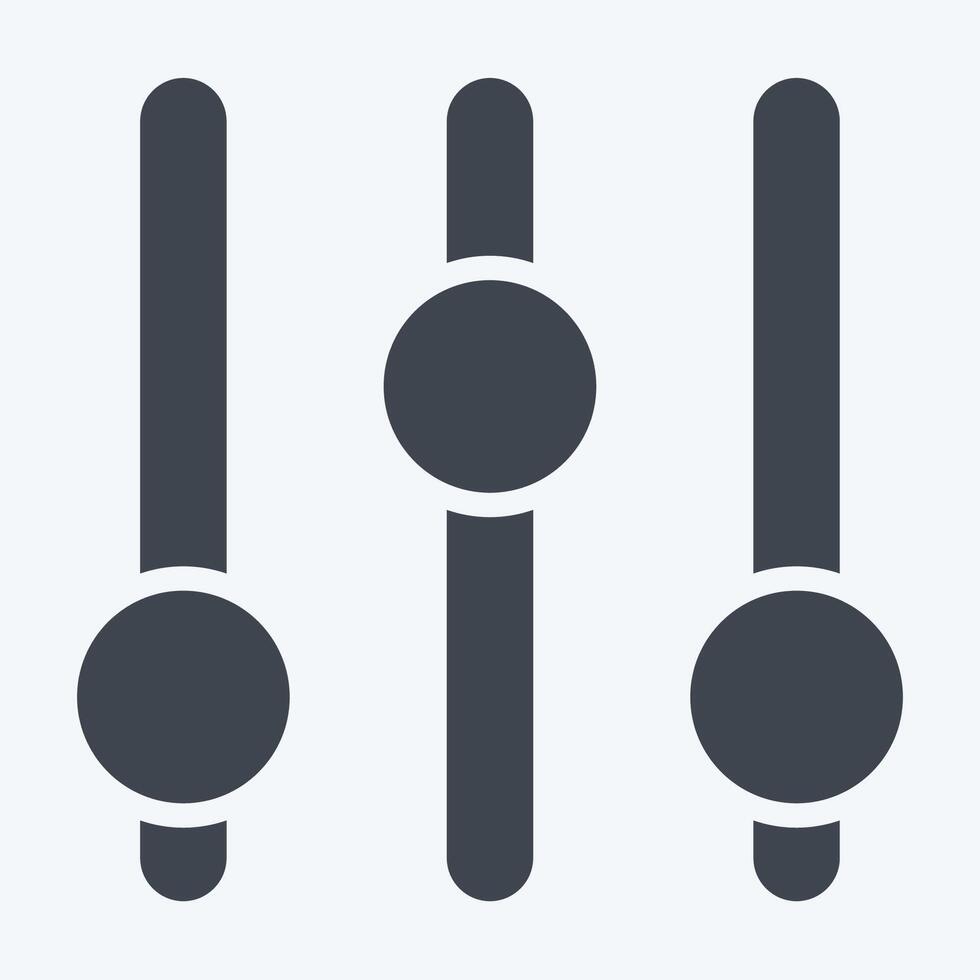 Icon Music Adjuster. related to Podcast symbol. glyph style. simple design editable. simple illustration vector