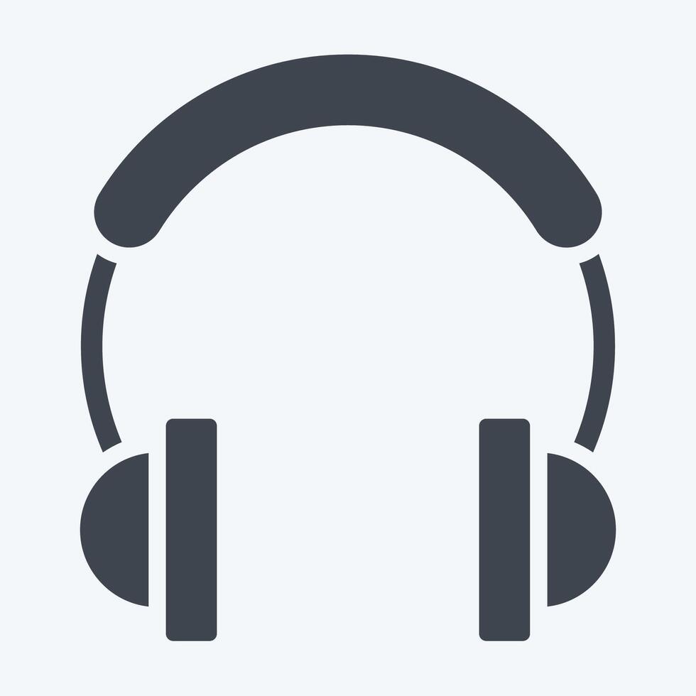Icon Music. related to Podcast symbol. glyph style. simple design editable. simple illustration vector