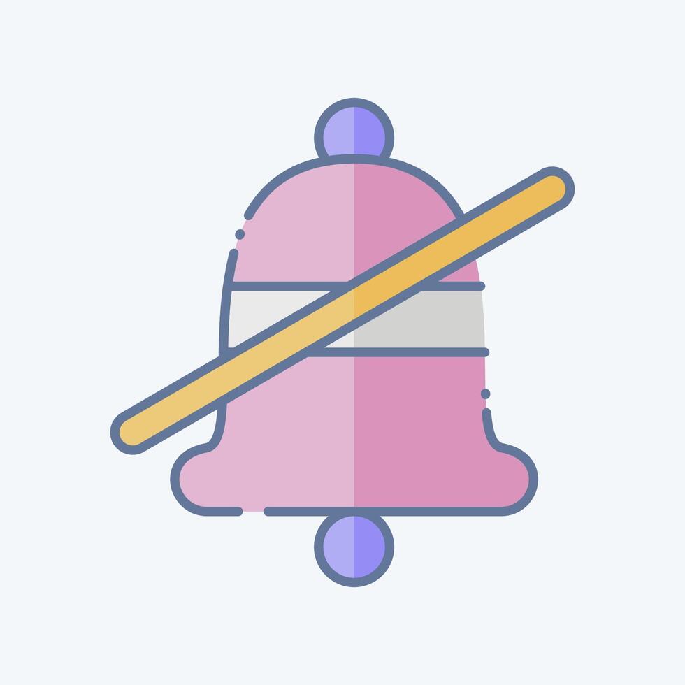 Icon Bell 2. related to Ring symbol. doodle style. simple design editable. simple illustration vector