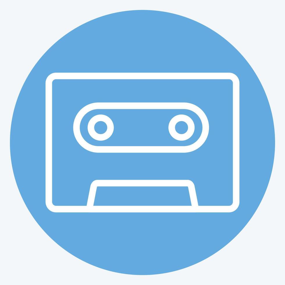 Icon Tape. related to Podcast symbol. blue eyes style. simple design editable. simple illustration vector