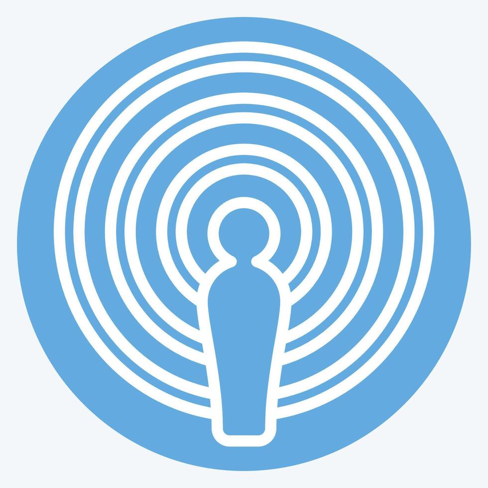 Icon Podcast. related to Podcast symbol. blue eyes style. simple design editable. simple illustration vector