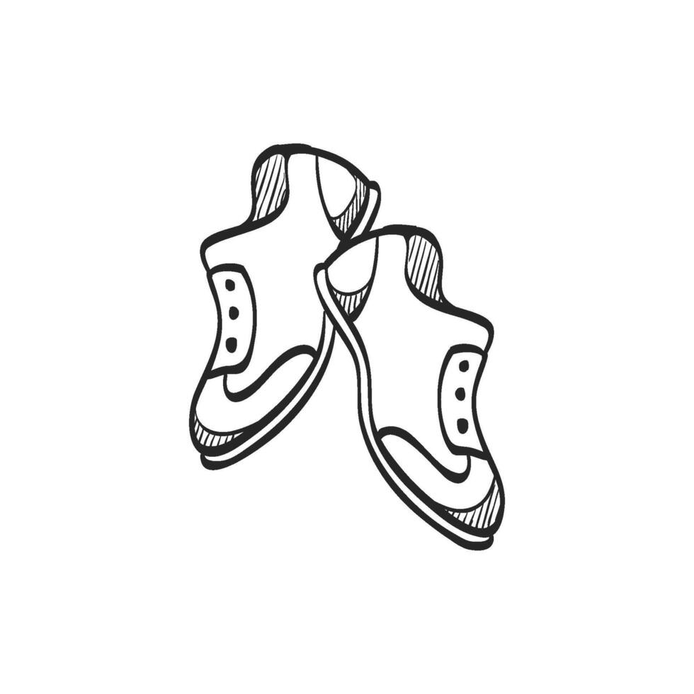 Hand drawn sketch icon shoes vector