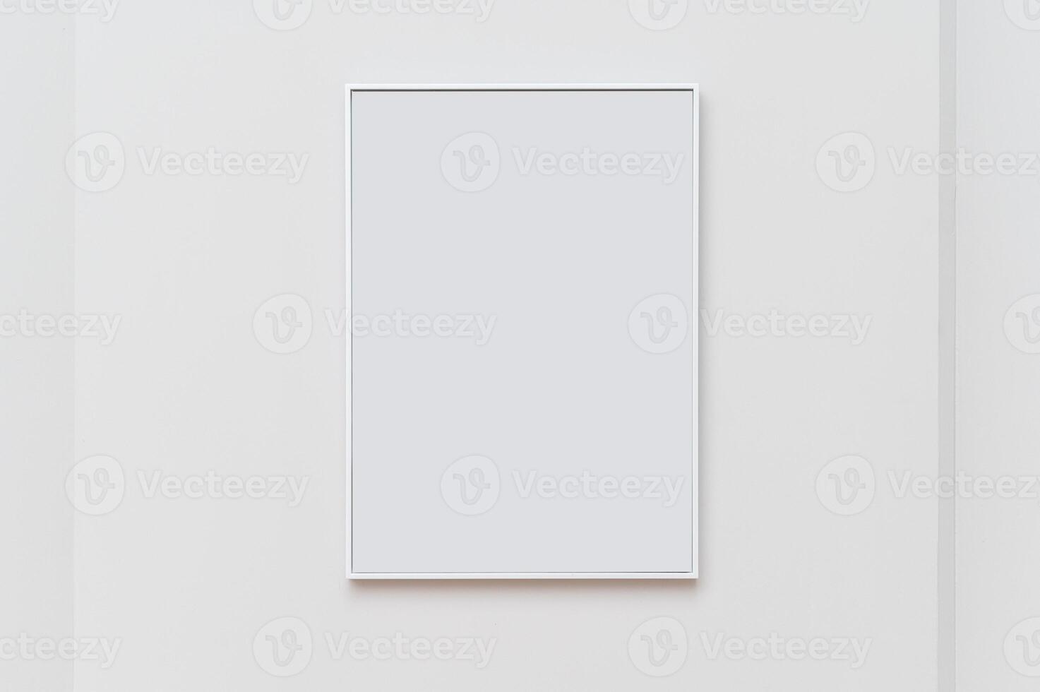Transform space into an art gallery with modern picture frames. white design and empty templates create blank canvas for images or artwork. Whether in home or office. photo