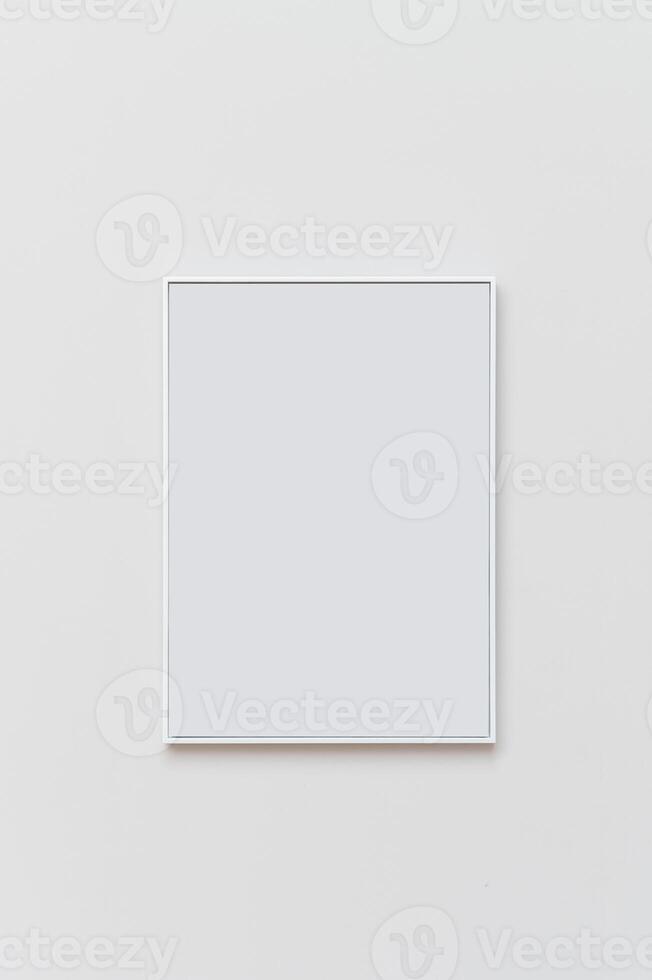 Transform space into an art gallery with modern picture frames. white design and empty templates create blank canvas for images or artwork. Whether in home or office. photo