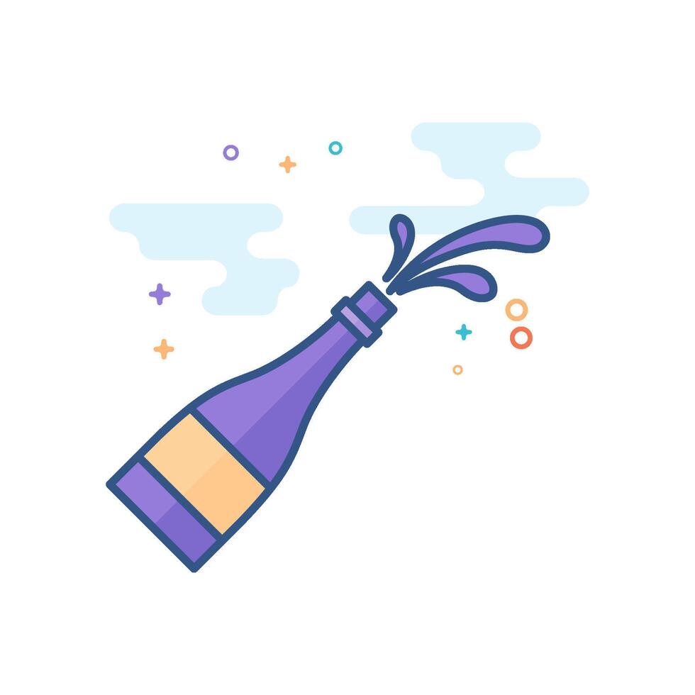 Wine glass icon flat color style vector illustration