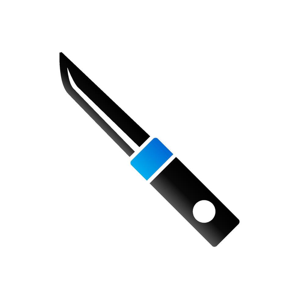 Knife icon in duo tone color. Weapon assault danger dagger vector