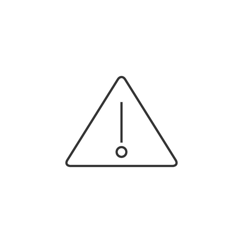 Warning sign icon in thin outline style vector