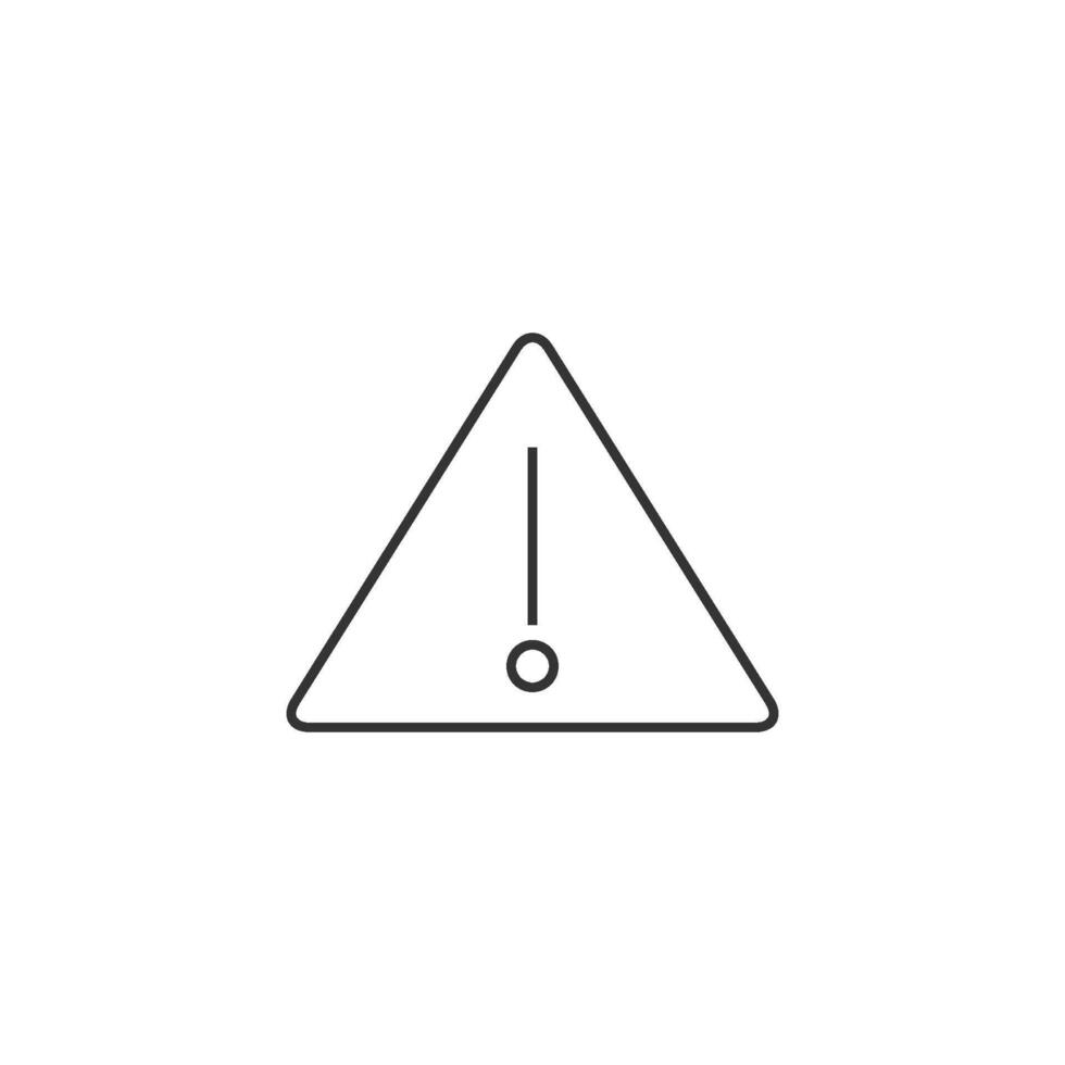 Warning sign icon in thin outline style vector